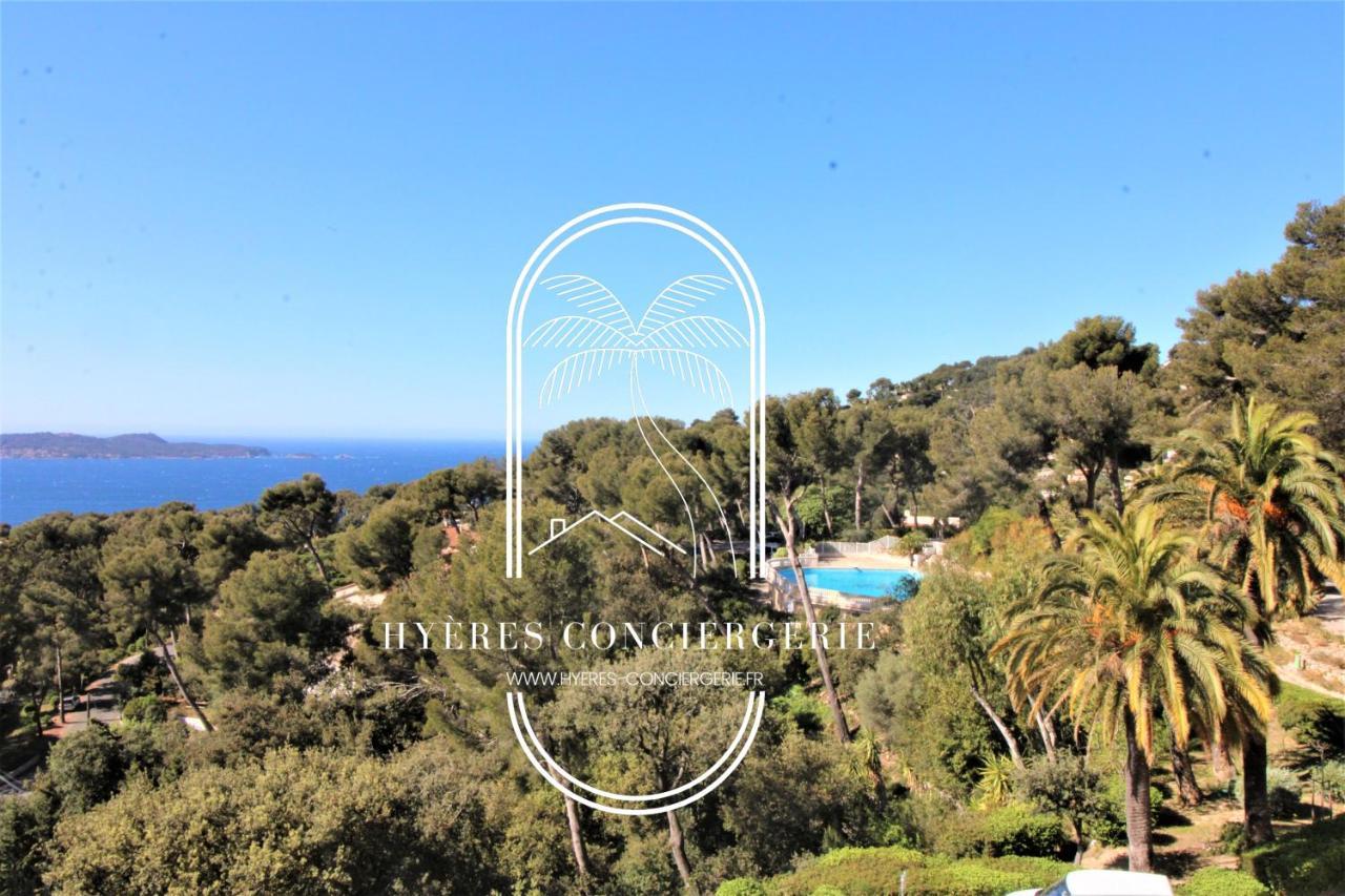 T3 Standing-Splendide Vue Mer - Piscine Parking By Hc Apartment Hyeres Bagian luar foto
